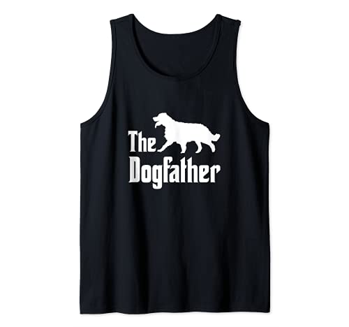 The Dogfather - dog gift, funny Irish Red and White Setter Tank Top, Black