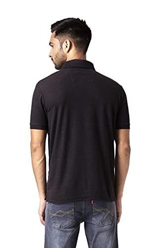 Image of Allen Cooper Black Polo Tshirts for Men