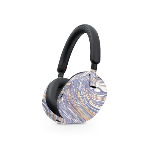 Image of MightySkins Carbon Fiber Skin Compatible with Sony WH-1000XM5 Headphones - Liquid Silver | Protective, Durable Textured Carbon Fiber Finish | Easy to Apply