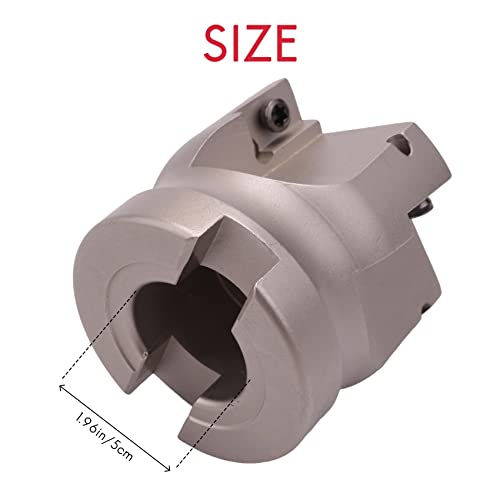 Giilayky C12 FMB22 + 400R Fräser mit rechtwinkligem Ende, 50 mm + 10 Stück Hartmetalleinsätze APMT1604 mit Schlüssel für Fräswerkzeug