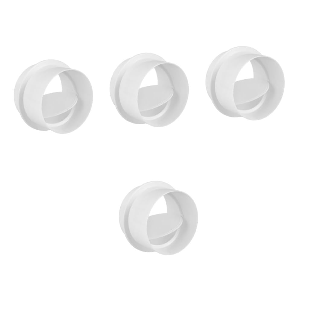 Hemobllo 4pezzi Duct Connector Vent Blocker Con Valvola Antiritorno Per Bagno e Cucina Facile Installazione e Design Compatto Per Aerazione