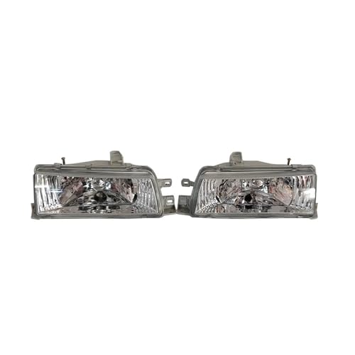 HKATVXI A Pair Car Crystal Headlight Compatible with Toyota Compatible with Corolla AE90 AE92 AE95 EE97 1988 Headlamp