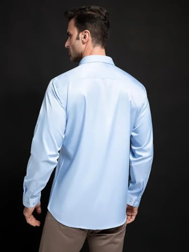 Image of IndoPrimo Men's Stylish Solid Satin Casual Shirt for Men Full Sleeve