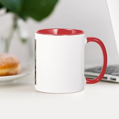 Taza de Cerámica CafePress 11 oz Blanco/Rojo miniatura 4