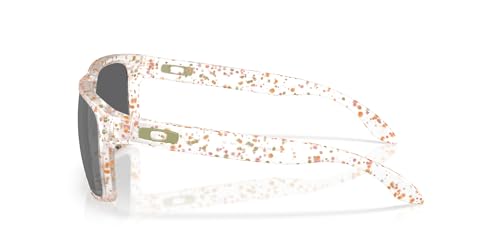 Oakley Men's OO9244 Holbrook Low Bridge Fit Rectangular Sunglasses, Matte Clear Terrazo/Prizm Black Polarized, 56 mm3