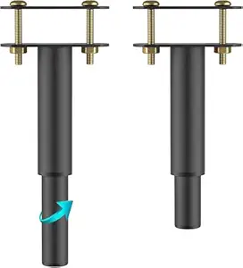 HASTHIP 2Pcs Bed Legs Support, Adjustable Metal Bed Frame Support Legs 7.08-13 inch, Adjustable Bed Legs Replacement, Heavy Duty Center Support Legs for Steel Bed Frame or Wooden Bed (7.08