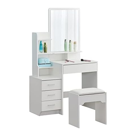 CLIPOP Weiß Schminktisch Frisiertisch Tisch Dressing Tisch Cover