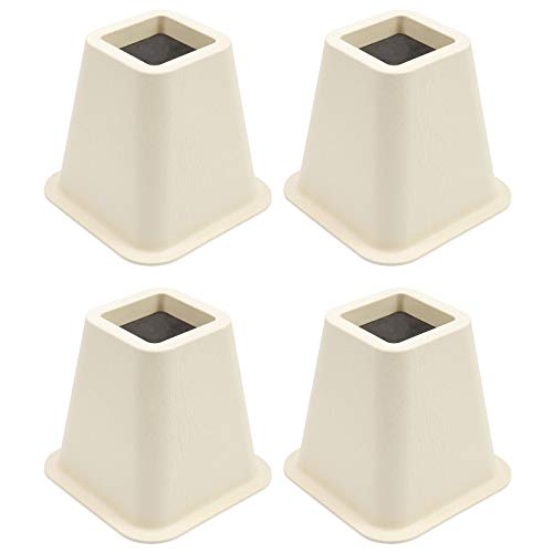 SurePromise - Juego de 4 elevadores para cama (fibra botánica degradable, 4 unidades)