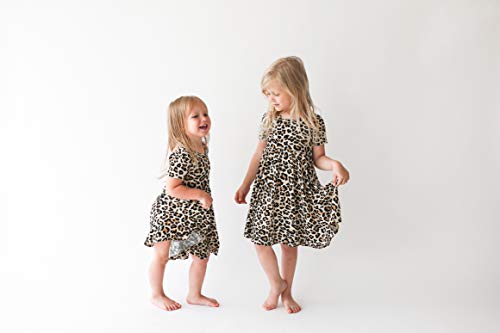 Posh Peanut Little Girls Dresses - Baby Clothes From Soft Viscose From Bamboo - Perfect Kids Summer Dress (Lana Leopard Tan, 2T) #TOP2