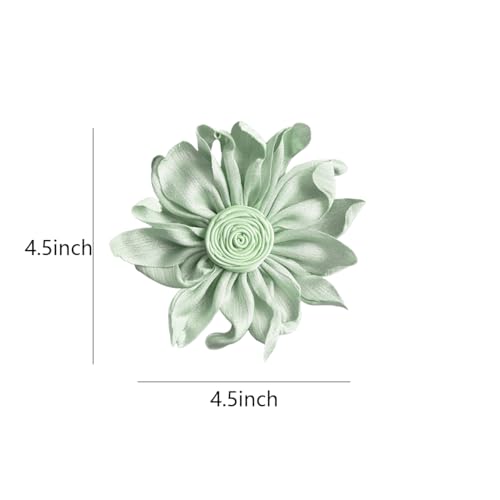 Image of Dainty Satin Fabric Flower Brooches Pin Burnt Edge Black Daisy Brooch Pin Elegant Lapel Pins Christmas Brooches Pin Dress Skirt Scarf Hat Pins Accessories Wedding Party Gift 4IN