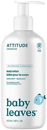 ATTITUDE Body Lotion for Baby, EWG Verified, Hypoallergenic, Plant- and Mineral-Based Ingredients, Vegan and Cruelty-free, Good Night, 473 ml