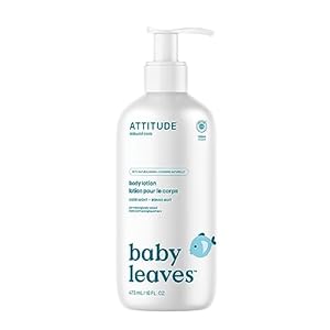 ATTITUDE Baby Lotion, EWG Verified Moisturizer, Dermatologically Tested Moisturizing Cream, Vegan and Cruelty-Free, Good Night, 16 Fl Oz