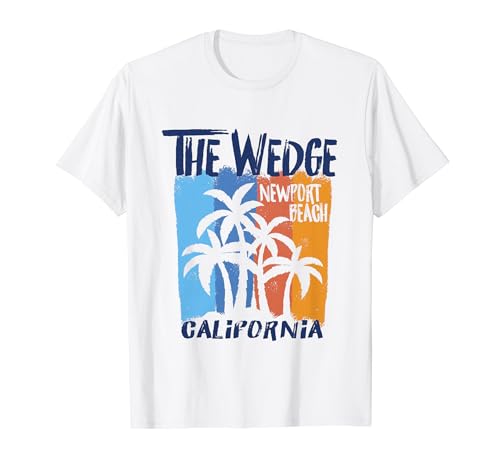 The Wedge Newport Beach California Divertidas palmeras coloridas Camiseta