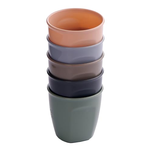 Vital Baby Hydrate Perfectly Simple Cups for Toddlers Stackable EarthSmart Biodegradable Microwave & Dishwasher Safe Everyday Durable Drinking Cups BPA-Free 6m+ 5 Pack