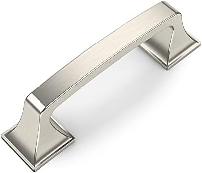 Amerdeco 25 Pack Brushed Satin Nickel Cabinet Pulls 3 Inch(76mm) Hole Center Cabinet Hardware Kitchen Cabinet Handles for Bathroom Drawer Pulls Dresser Pulls ZH0002