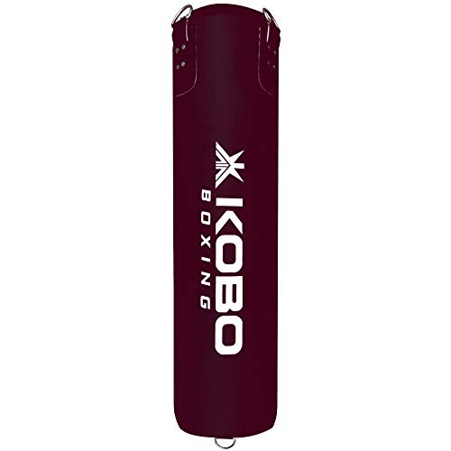 Image of Kobo BX-PB-01 P.U Leather Punching Bag Filled for Boxing, MMA, Gym, Muay Thai Martial Arts, Kick Boxing Professional Quality Heavy Duty, 3 1 /2 Feet (Dark Brown)