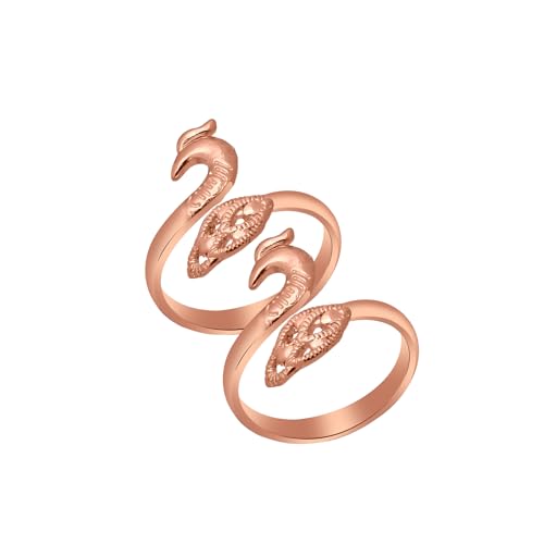Image of 925 Sterling Silver Peacock Design Toe Ring for Women and Girls | Polish Adjustable Toe Bichiya | Adjustable