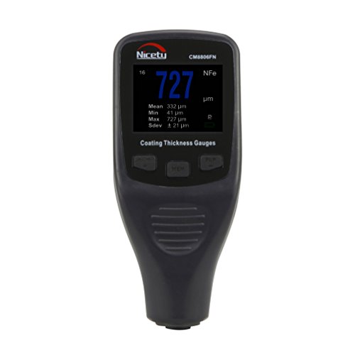 Calibrador medidor de espesor de recubrimiento CM8806FN, tipo 2 en 1 Fe y NFe, rango 0-1250um, resolución 1um