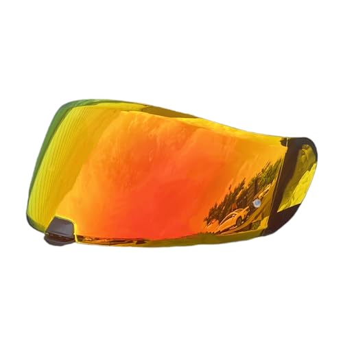 ZQIYDYP HJ-20M Face shield replacement,UV Protective Scratch-resistant helmet Visor for HJC FG-17 IS-17 C70 Helmet. (Revo Deep Red)