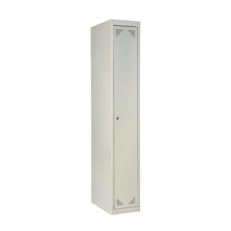 MAESTRO FERRETERO Taquilla Metálica de Vestuario Desmontada 1 Puerta 1 Módulo Gris (300 x 1800 x 460 cm) Uso Profesional en Chapa de Acero