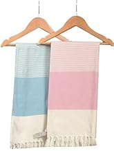RAMRAJ COTTON Bamboo Bath Towel Pack of 2| Ultra Soft| Quick Absorbent| 300 Tc| Travel Friendly| Multi| 0.83M X 1.6M