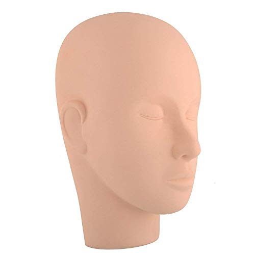 Image of Silicon Rubber Makeup Dummy l Makeup Mannequin for Practice Head Cosmetology /Makeup, Head Massage and Eye Lashes Training