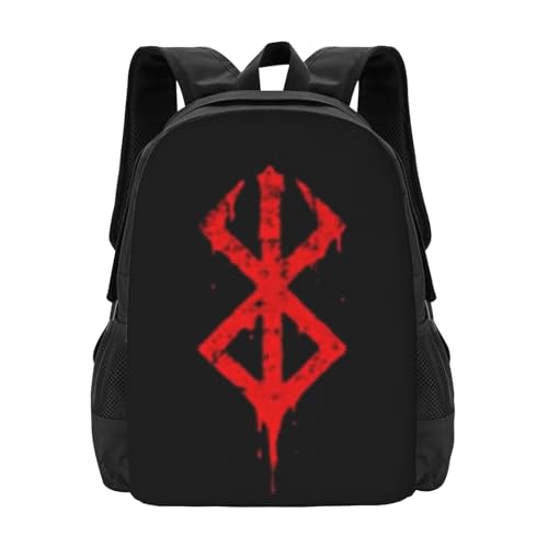 A-nime Berserk Backpack, Simple Large Capacity Backpack, Large Capacity Design Black