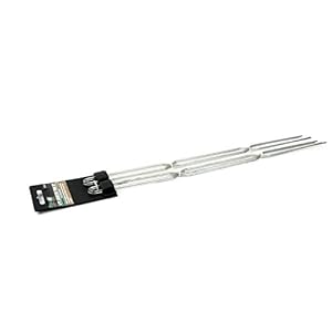 Abhishek Enterprises 4 PCS Skewers for BBQ Tandoor / Grill Stainless Steel Stick