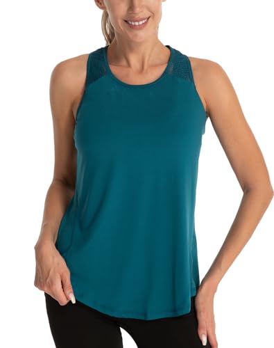 Dawnrole Damen Sport Tank Top Ärmelloses Leichte Fitness Top Yoga Oberteile