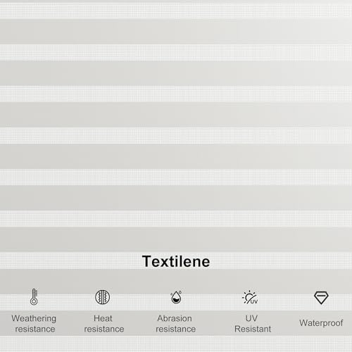 PURPLE LEAF Louvered Pergola 94AS 12' x 14' Outdoor Aluminum Pergola with Shade Screen Adjustable Roof for Deck Backyard Grey Hardtop Gazebo, 1 Long Side - Image 7