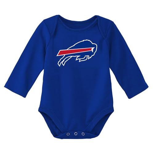 Image of Outerstuff NFL Newborn & Infants 0-24 Months Official Primary Logo Long Sleeve Creeper Bodysuit Romper