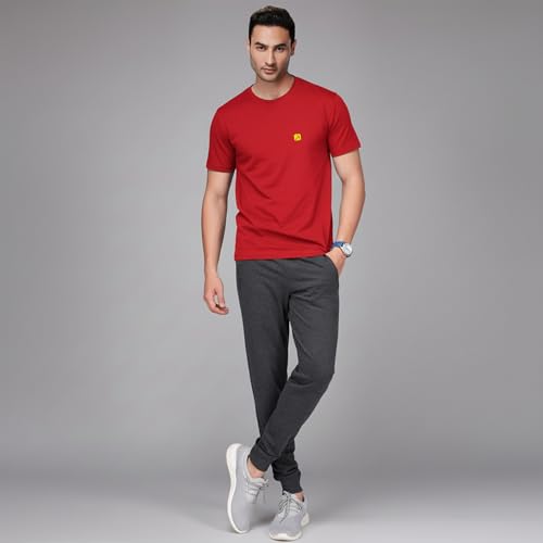 Image of AMUL COMFY Men's Cotton Plain Round Neck Half Sleeve Casual T-Shirts