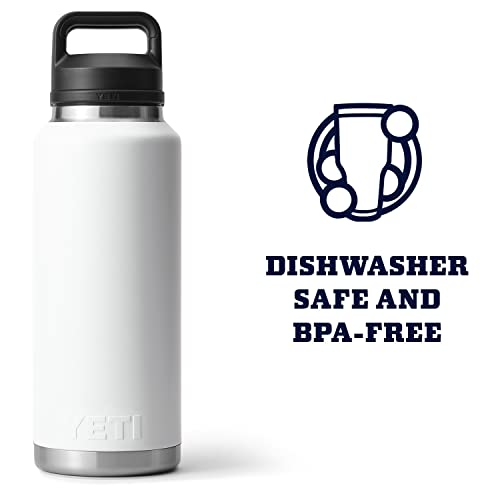 Image of YETI Rambler 46 oz Bottle, Leakproof, Vacuum Insulated, Stainless Steel with Chug Cap, White