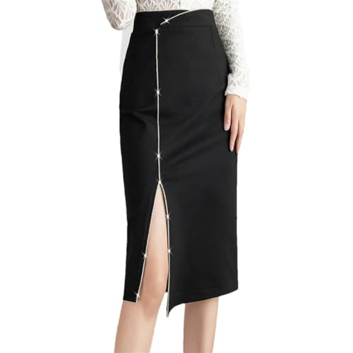 WOMEN SP INCISION SKIRT 完売品　しま Amazon.com: Womens Skirts Irregular High Waist Package Hip