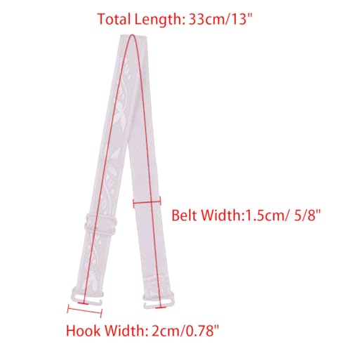 Image of uxcell 2 Pair 10 /12 /15 /18 /20mm Width Stretchable Shoulder Bra Straps Adjustable Elastic Straps for Women