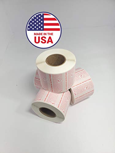 Food Safe Handling Instructions Labels, Meat, Chicken Packaging Instructions,1000 Labels. 2.25 X 1.125 Inches Made In Usa (1 Roll) #TOP3