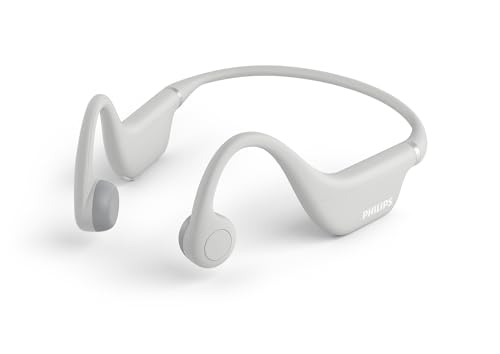 Philips TAK4607GY/00 Kabellose Open-Ear-Kopfhörer für Kinder, IPX5 Wasserschutz und bis zu 5 Stunden Wiedergabezeit, Kindersicherung, Verstellbarer Kopfbügel, kristallklare Anrufe, Grau