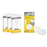 Medela Breast Pump Cleaning Wipes 90 Count 3 Pack Bundle and 2 Count Contact Nipple Shields for Breastfeeding with Carrying Case