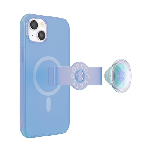 Image of PopSockets iPhone 14 Plus Phone Case with MagSafe, Wireless Charging Compatible, Blue - iPhone 14 Plus MS Blue Translucent