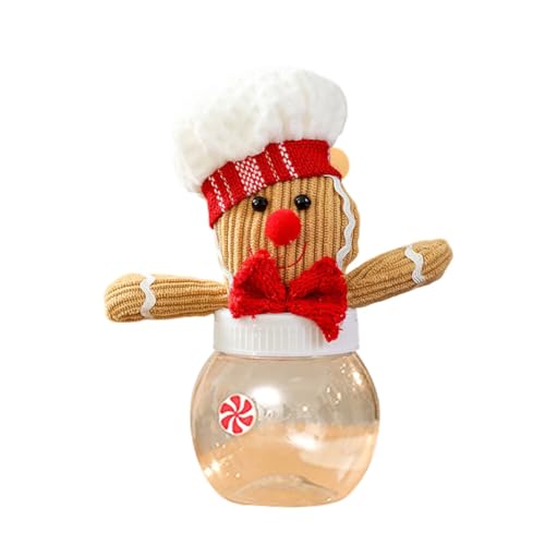EUBUY Christmas Candy Jar with Gingerbread Man Shape Xmas Gingerbread Storage Organizer Xmas Cookie Jars Candy Box Christmas Party Snowman Container Gingerbread Decorations