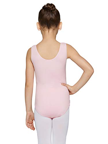 Image of MdnMd Sleeveless Tank Leotard for Girls with Mesh Cross Front