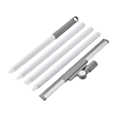 Escoba extensible de silicona para piso – Escobas de interior para barrer | Cepillo de cabeza de silicona | Escoba perfecta para pelo de mascotas | Cepillo de barrido con mango largo | Cepillo de