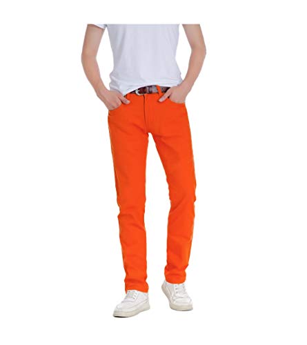 Hugo Boss Jeans Homme Orange Rouge Coupe régulière Denim Maine1-10 - 50261056 - Orange - 43