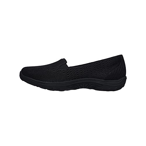 Skechers womens Loafer Flat, Black, 12 US