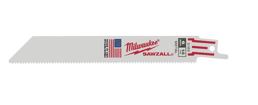 Milwaukee Reciprocating Saw Blade (5) 150 x 1.8 mm Metal, Multi, 150 mm 14 TPi (5) GIDDS2-2488077