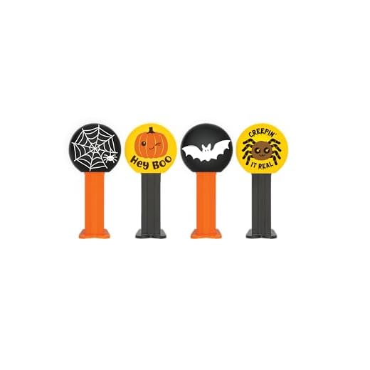 PEZ Candy Mini Halloween Candy Dispensers Trick or Treat Favors, Bag of 12, Orange, 0.32 Ounce (Pack of 1)