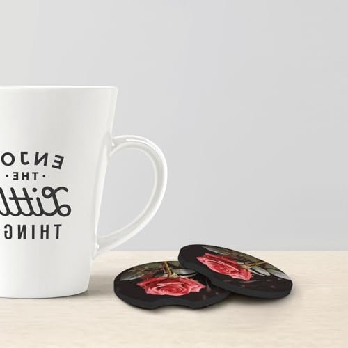 Portavasos para carro universales de caucho negro 2 piezas miniatura 4