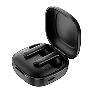Fone de Ouvido Bluetooth QCY HT05 Melobuds ANC, Fone Cancelamento de Ruído Ativo, 40db ANC Headphone com 6 Microfone, 30 Tempo de Jogo (Preto)