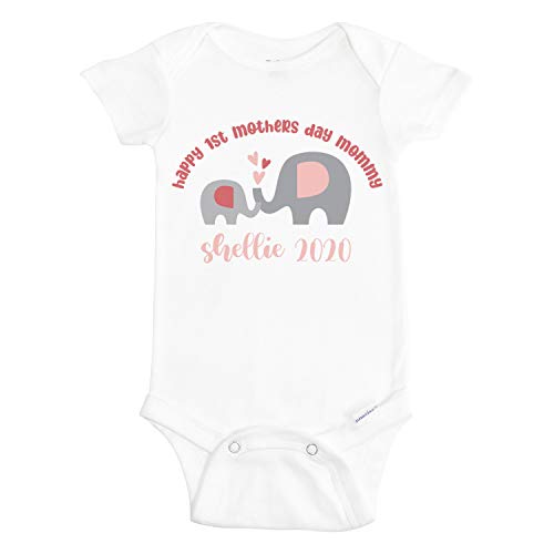 First Mother's Day Baby Onesie - Personalized Onesie for Mothers Day - Baby's 1st Mothers Day Baby Clothes - Mothers Day Onesie for Girls - Cute Mothers Day Clothing for Baby - 100% Cotton