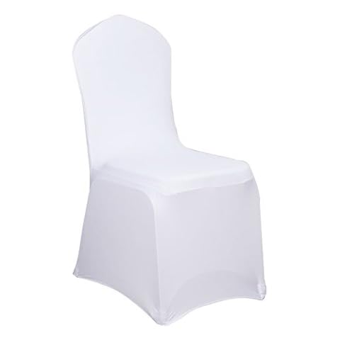 HENGMEI Schleifenband Universell Stuhl Husse Stuhlbezüge Stretch Stuhlhussen für Festen Hochzeit und Feiern Geburtstag Dekoration Stuhl Cover
